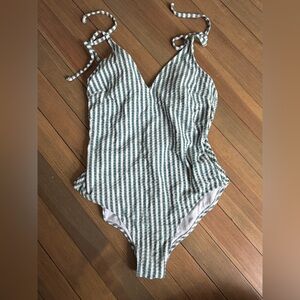 Striped One Piece Swimsuit